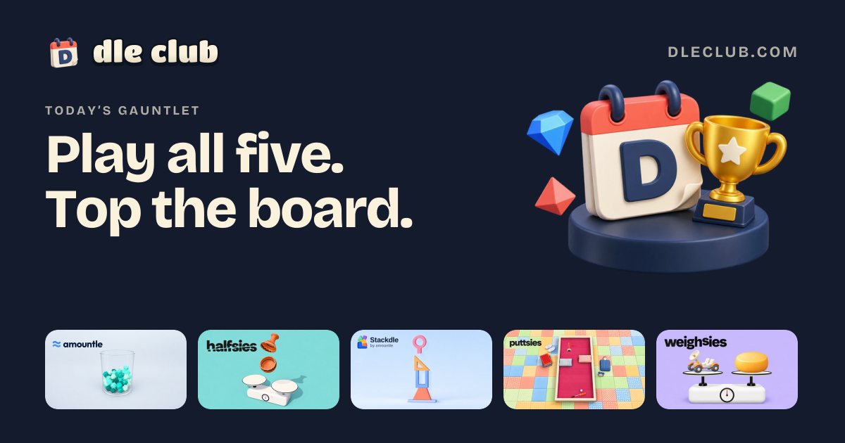 i made a daily games club with a shared leaderboard